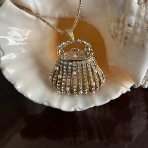 Rhinestone Purse Necklace - Bling Bling New  FL1 drawer